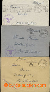 50457 - 1940 3 envelopes including the content, correspondence of a 