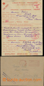 50458 - 1944 application form on the Red Cross blank form for family