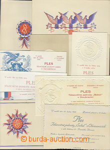 50464 -  comp. 10 pcs of invitation cards on/for Sokol balls, tiska