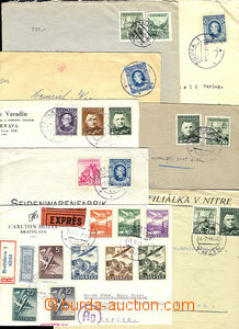 50484 - 1939-45 sestava 10ks dopisů do Švýcarska, 1x R+Ex+Let, 6x
