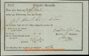 50490 - 1845 recepis bez použitého raz., výborný stav