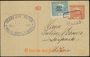 50514 - 1920 dopisnice CDV14 dofr. známkou Pof.SO3, III.TO, vyláma