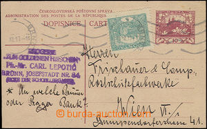 50515 - 1919 CDV12 uprated with stamp 5h for postal rate II, to Wien