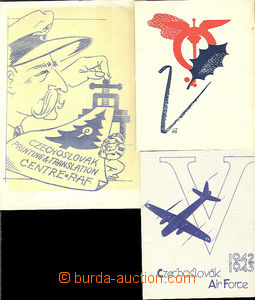 50546 - 1942 New Year card/-s Czechosl. air forces RAF in Velké Bri