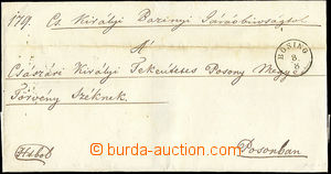 50634 - 1852 folded letter Ex offo with single-circle cancel. Bösin