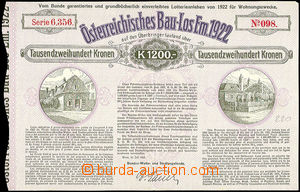 50692 - 1922 AUSTRIA  Austrian building lot, 1200K, violet color