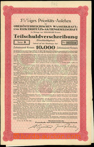 50701 - 1932 RAKOUSKO  akcie Oberösterreichischen Wasserkraft und E