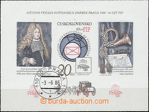 50737 - 1986 Pof.A2747B, miniature sheet Praga 1988, imperforate, ty