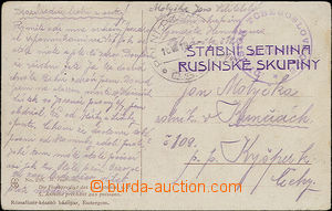 50754 - 1919 pohlednice, řádkové útvarové raz. Štábní setnin