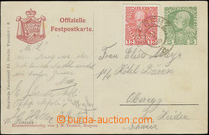 50850 - 1909 private view card with imprinted stamp issued to Anniv 