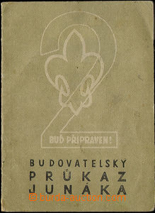 50931 - 1946 Budovatelský průkaz Junáka, nepoužitý, zamazaná o