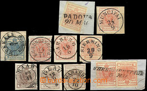 50937 - 1850 assembly of 11 pieces of stamps I. emission with nice i