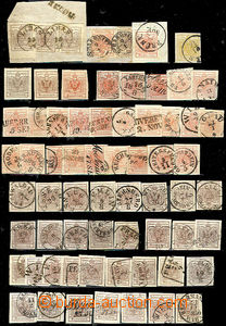 50940 - 1850 assembly of 134 pieces of stamps of the I. emission wit