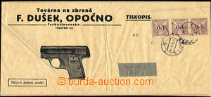 51071 - 1937 firemní dopis Továrny na zbraně F. Dušek, Opočno, 
