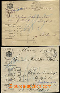 51079 - 1887, 1900 sestava 2ks cenných psaní do ciziny, DR Brno-n
