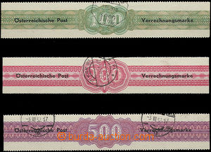 51081 - 1950-52 on account stamps (Verrechnungsmarken), values 100Sc
