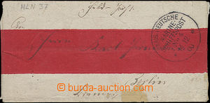 51116 - 1900 Chinese official envelope with a red stripe, no frankin