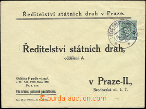 51241 - 1939 frankovaný odpovědní dopis Ředitelství státních 