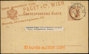 51313 - 1879 dopisnice 2Kr Mi.P25 s firemním přítiskem na obou st