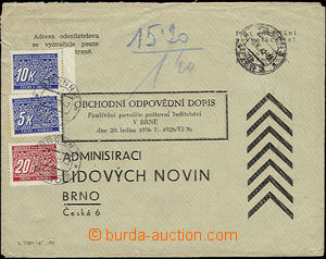 51392 - 1941 odpovědní dopis s vyúčtováním poštovného za ví