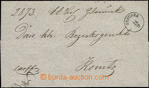 51427 - 1851 skládaný přebal Ex offo dopisu, pěkné kulaté DR Z