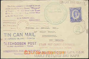 51437 - 1938 TONGA tin can mail, letter franked by Mi.58 stamp with 