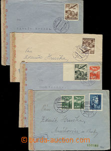 51460 - 1944 sestava 4ks leteckých dopisů do Protektorátu s různ