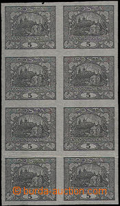 51472 -  PLATE PROOF 5h black in/at block of 8, on/for newspaper pap