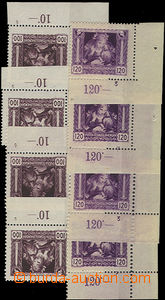 51532 -  comp. 8 pcs of stamp. Pof.31A+B, plate mark 5 and 6, Pof.32