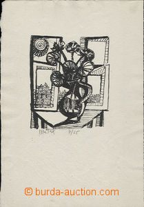 51649 - 1980 MATAL Bohumír: Kytice,  B/W. lithography on hand-made 