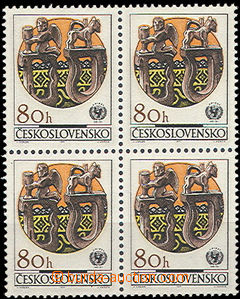 51651 - 1971 Pof.1928xb as blk-of-4, optically zjasněný paper, exp