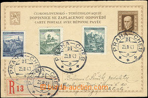 51663 - 1940 postal stationary - postcard34, I. part of Czech post c