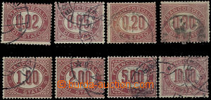 51716 - 1875 service stamps Dienstmarken Mi.1-8, catalogue 320€