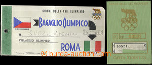51719 - 1960 XVII. olympic games in Rome, olympic passport with visa