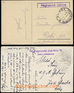 51808 - 1919 sestava 2ks pohlednic, Hughesova stanice, řádkové r