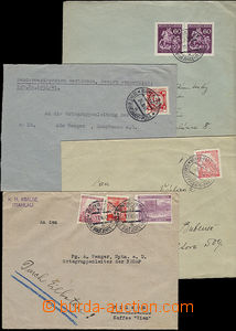 51844 - 1941-43 sestava 4ks vyfr. dopisů s razítky VLP 3x č.376 