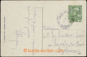 51917 - 1913 view card sent from a ship on the line METKOVO - TRST/ 