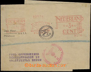52033 - 1942 celý novinový rukáv zaslaný z Nizozemska do Protekt