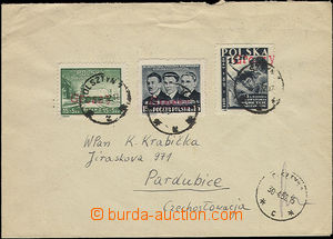 52044 - 1952 letter to Czechoslovakia with with overprint Mi.591, 60