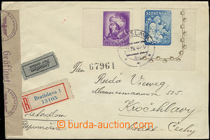 52070 - 1944 R+Let-dopis do Protektorátu, vyfr. zn. z aršíku Dět