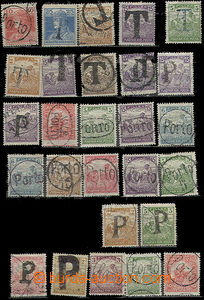 52082 - 1918 selection of 39 pcs of stamp. with provisory postmarks 