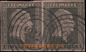 52141 - 1850 Mi.2 in horiz. pair, nice postmarks, c.v.. 25€