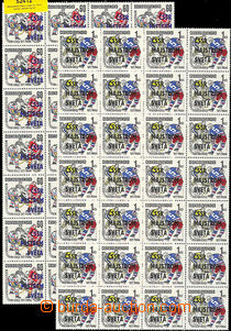 52412 - 1972 Pof.1961-62 in 28bloku incl. plate variety, i.a. interr