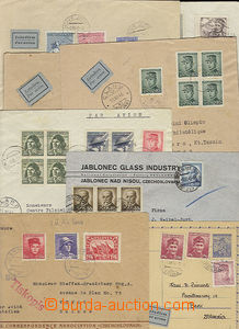 52480 - 1945-46 comp. 8 pcs of airmail entires to Switzerland, from 