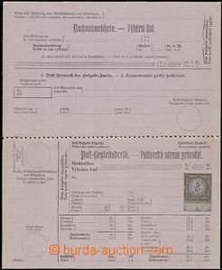 53841 - 1881 C.O.D. dispatch-note, Un (Poštovská address pass + Or