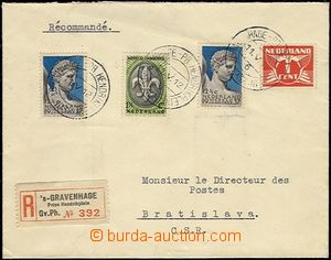 54088 - 1937 SCOUTING/ NETHERLANDS  Reg letter to Bratislava, with M