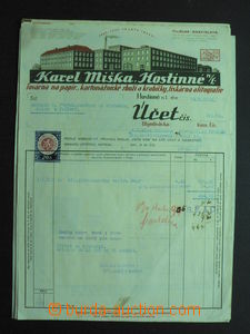 54213 - 1933-46 BOHEMIA-MORAVIA  comp. 5 pcs of stamped invoices, 2x