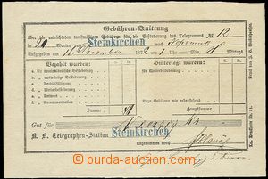 54398 - 1872 printed confirmation after/behind zaplacený telegram a