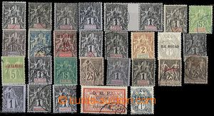 54514 - 1905 FRENCH COLONIES  selection of 29 pcs of various stamp. 