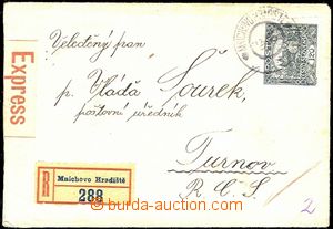 54586 - 1920 Reg and Express letter with Pof.21 + Pof.7 (on reverse)